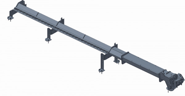 Fröling Pellets-Austragschnecke 110 modular offene Troglänge 5000 mm